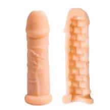 Насадка-удлинитель пениса Lola Games Real Extra Sense Bubbles, телесная