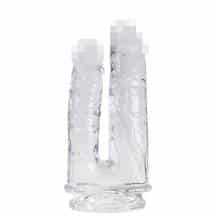 Фаллоимитатор двойной Adrien Lastic Alive Imperium 19 и 17 см, бесцветный
