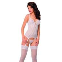 Корсет и стринги SoftLine Collection Karen, белый, S