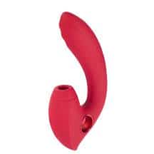 Вибратор с вакуумно-волновым стимулятором клитора Woma Grace, красный