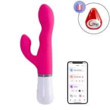 Вибратор-кролик с ротацией Lovense Nora, розовый