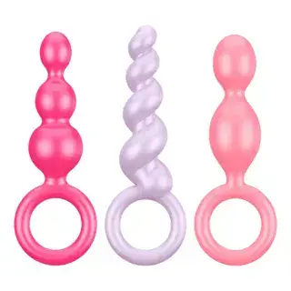 Анальные пробки Satisfyer Booty Call 3 шт, разноцветные Анальные пробки Satisfyer Booty Call 3 шт, разноцветные