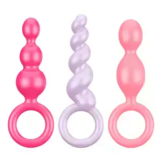 Анальные пробки Satisfyer Booty Call 3 шт, разноцветные