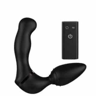 Двойной ротационный массажер простаты с вибропробкой Nexus Revo Twist с пультом ДУ, черный