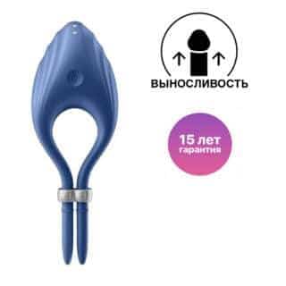 Виброкольцо-лассо Satisfyer Duelist, синее Виброкольцо-лассо Satisfyer Duelist, синее