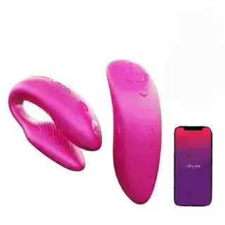 Сенсорный вибромассажер для пар We-Vibe Chorus с пультом ДУ, розовый Сенсорный вибромассажер для пар We-Vibe Chorus с пультом ДУ, розовый