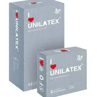 Презервативы рельефные с точками Unilatex, 12 шт + 3 шт в подарок