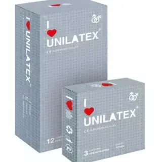 Презервативы рельефные с точками Unilatex, 12 шт + 3 шт в подарок