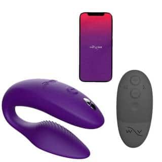 Вибромассажер для пар We-Vibe Sync 2 с пультом ДУ, фиолетовый