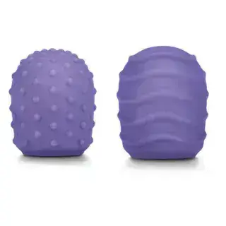 Силиконовые текстурированные насадки для мини-массажера Le Wand Petite, фиолетовый