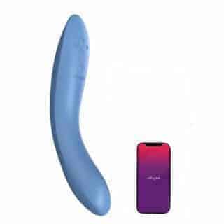 Вибратор для точки G We-Vibe Rave 2 с фиксацией формы, голубой
