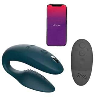 Вибромассажер для пар We-Vibe Sync 2 с пультом ДУ, зеленый
