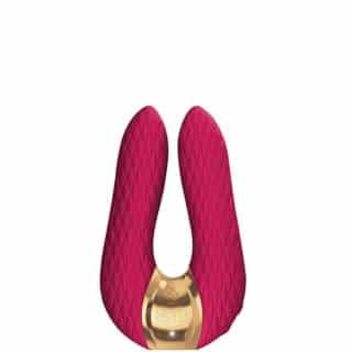 Клиторальный вибростимулятор Shunga Aiko с двойной вибрацией, малиновый