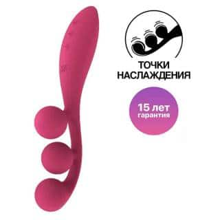 Тройной вибростимулятор Satisfyer Tri Ball 1, красный Тройной вибростимулятор Satisfyer Tri Ball 1, красный