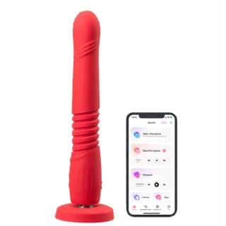 Фрикционный фаллоимитатор с вибрацией Lovense Gravity, красный