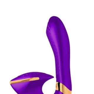 Вибратор для точки G Shunga Soyo с широким клиторальным стимулятором, фиолетовый