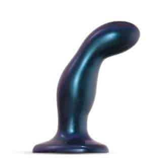 Фаллоимитатор Strap-on-me Dildo Plug Snaky M 16.5 см, синий металлик Фаллоимитатор Strap-on-me Dildo Plug Snaky M 16.5 см, синий металлик