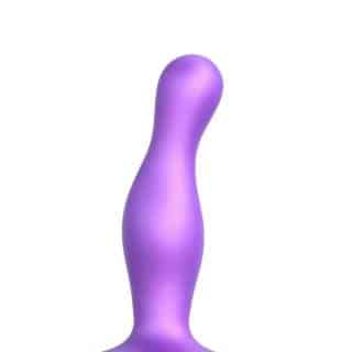 Фаллоимитатор Strap-on-me Dildo Plug Curvy L 16 см, фиолетовый металлик