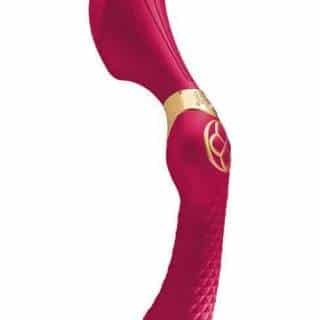 Двухсторонний вибромассажер Shunga Zoa, малиновый