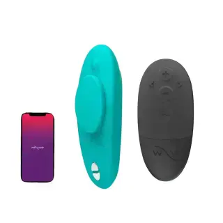 Клиторальный вибратор в трусики We-Vibe Moxie+ с пультом ДУ, бирюзовый Клиторальный вибратор в трусики We-Vibe Moxie+ с пультом ДУ, бирюзовый