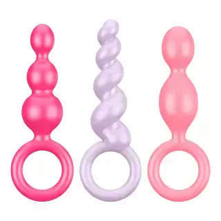 Анальные пробки Satisfyer Booty Call 3 шт, разноцветные