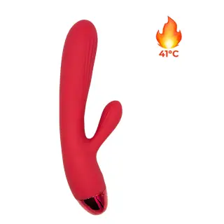 Вибратор-кролик с пульсацией и нагревом Woma Irene, красный