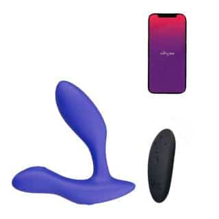 Вибромассажер простаты We-Vibe Vector+ с пультом ДУ, синий Вибромассажер простаты We-Vibe Vector+ с пультом ДУ, синий