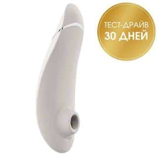 Вакуумный стимулятор клитора Womanizer Premium 2, молочный
