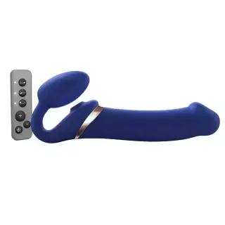 Страпон с вибрацией и вакуумной стимуляцией Strap-on-me Multi Orgasm с ДУ XL, синий Страпон с вибрацией и вакуумной стимуляцией Strap-on-me Multi Orgasm с ДУ XL, синий