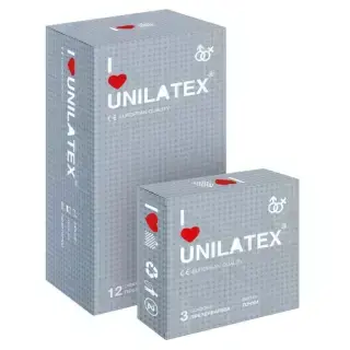 Презервативы рельефные с точками Unilatex, 12 шт + 3 шт в подарок