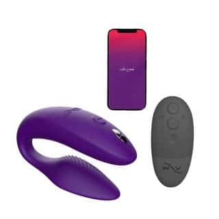 Вибромассажер для пар We-Vibe Sync 2 с пультом ДУ, фиолетовый Вибромассажер для пар We-Vibe Sync 2 с пультом ДУ, фиолетовый