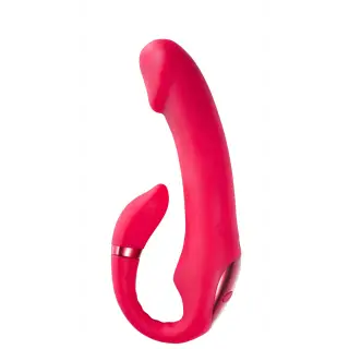 Вибратор c имитацией фингеринга и стимулятором клитора Woma Indira с нагревом, красный