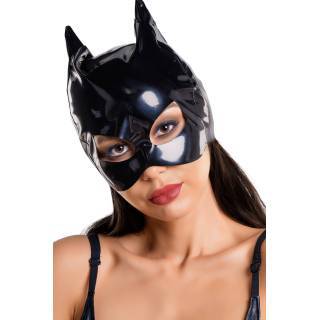 Маска кошки Erolanta Glossy Ann из материала Wetlook, черная, OS Маска кошки Erolanta Glossy Ann из материала Wetlook, черная, OS