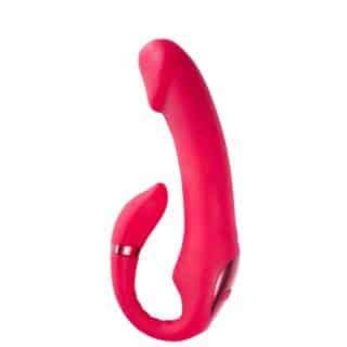 Вибратор c имитацией фингеринга и стимулятором клитора Woma Indira с нагревом, красный