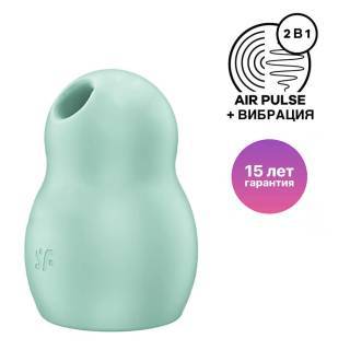 Вакуумный стимулятор клитора с вибрацией Satisfyer Pro To Go 1, зелёный Вакуумный стимулятор клитора с вибрацией Satisfyer Pro To Go 1, зелёный