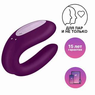 Вибратор для пар Satisfyer Double Joy, фиолетовый Вибратор для пар Satisfyer Double Joy, фиолетовый