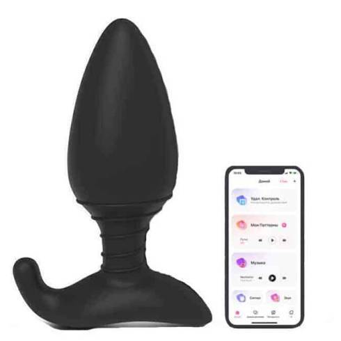 Анальная вибропробка Lovense Hush M, черный