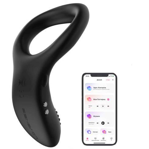 Виброкольцо Lovense Diamo, черное