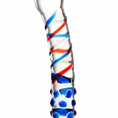 Фаллоимитатор Sexus Glass рельефный, бесцветный, 18 см