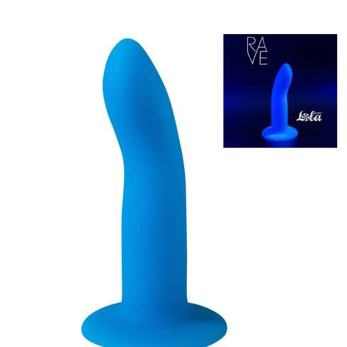 Фаллоимитатор светящийся в темноте Lola Games Rave Neon Driver 13 см, синий
