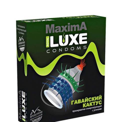 Презерватив Luxe Maxima Гавайский кактус с усиками, 1 шт