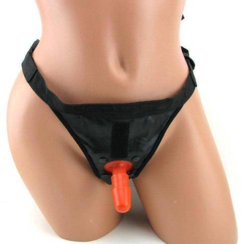 Трусики для страпона Doc Johnson Ultra Harness with Plug с креплением Vac-U-Lock, чёрные, OS