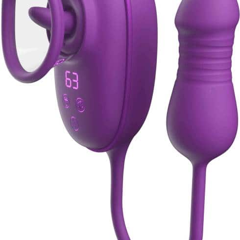 Двусторонний гибкий вибростимулятор Amovibe Nebula Orbit, фиолетовый