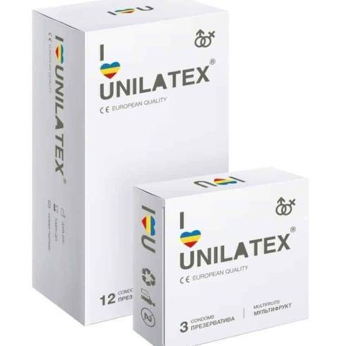 Презервативы ароматизированные Unilatex мультифрукт, 12 шт + 3 шт в подарок