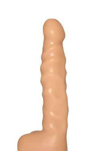 Анальный стимулятор Джага-Джага с мошонкой, телесный