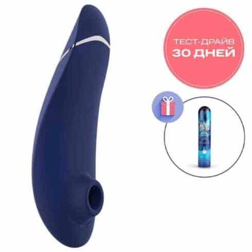 Вакуумный стимулятор клитора Womanizer Premium 2, синий
