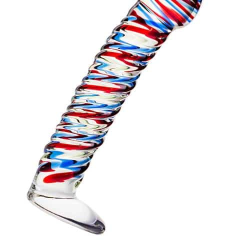Фаллоимитатор Sexus Glass спиралевидный, разноцветный, 16,5 см