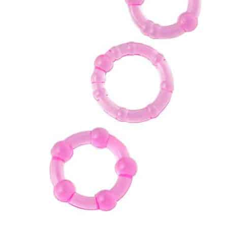 Набор эрекционных колец Toyfa, розовые