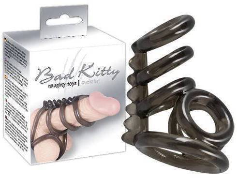 Насадка на пенис и мошонку с гребнем Bad Kitty Orion