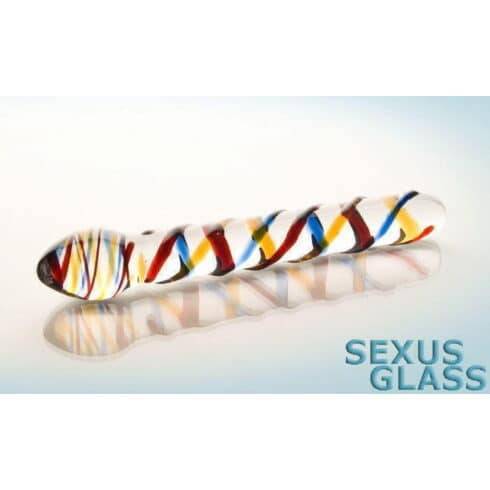 Фаллоимитатор анально вагинальный Sexus Glass, прозрачный